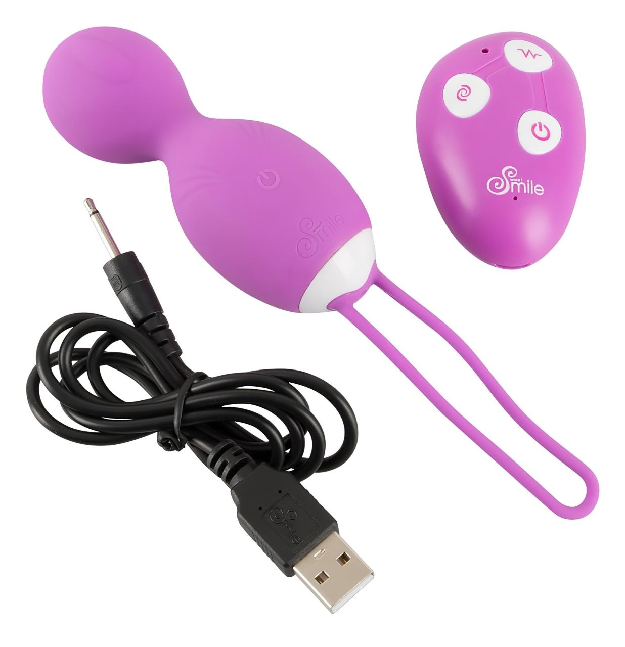 SMILE Love Ball - forgó vibrációs tojás (lila)