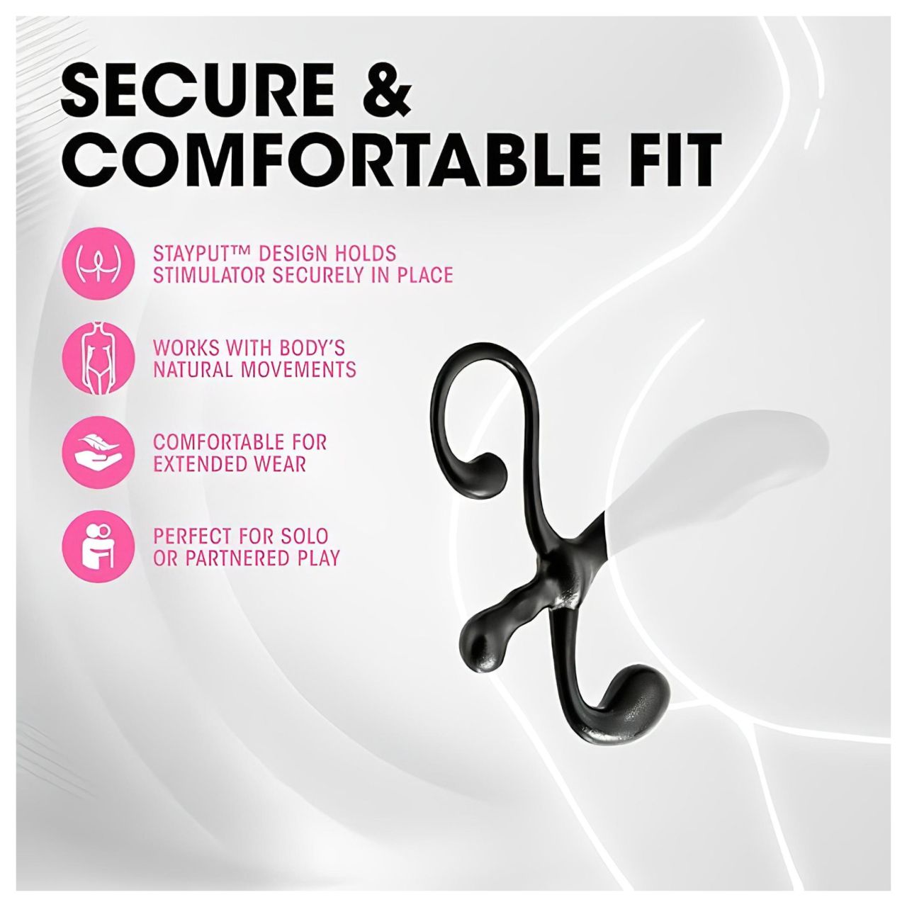 Anal Adventures - prosztata dildó (fekete)