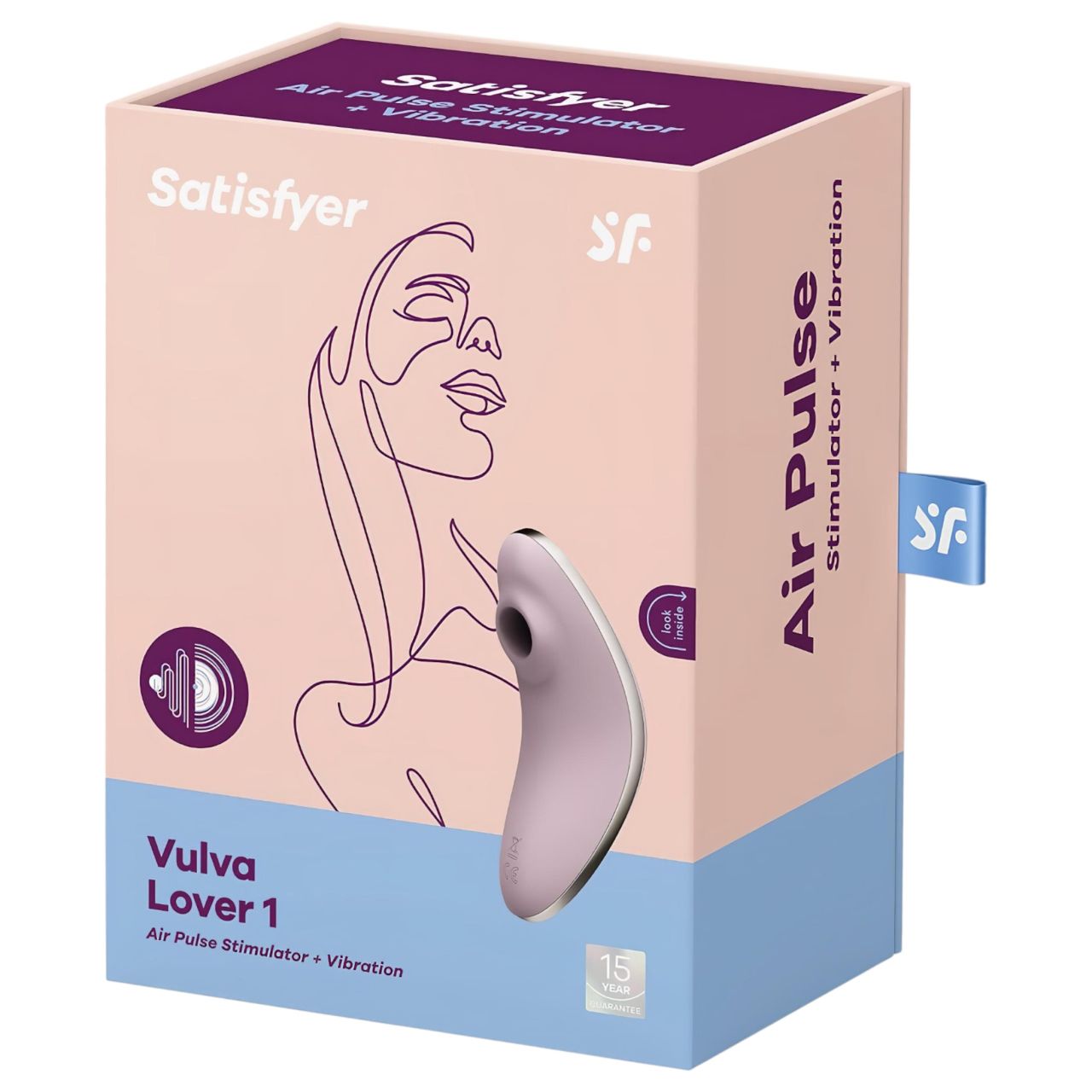 Satisfyer Vulva Lover 1 - léghullámos csikló vibrátor (viola)