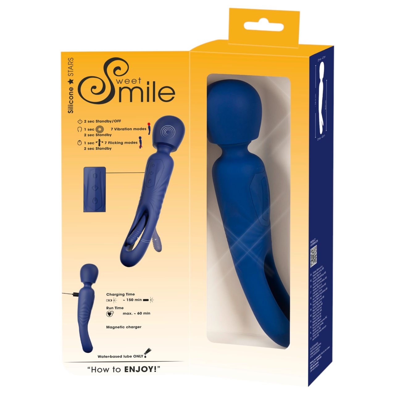 Smile - 2in1 nyelves masszírozó vibrátor (kék)