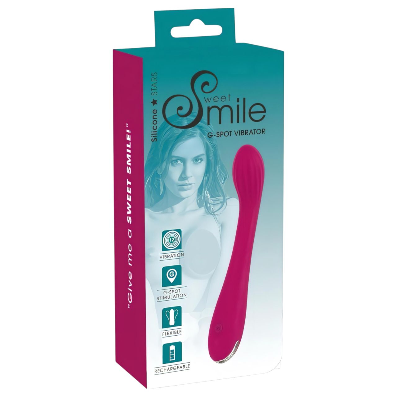 SMILE G-spot - akkus, bordázott G-pont vibrátor (lila)