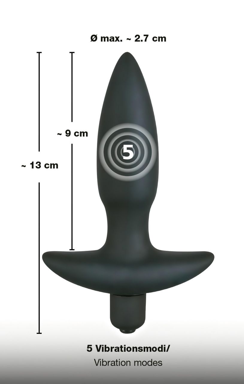 Black Velvets anál plug vibrátor - kicsi