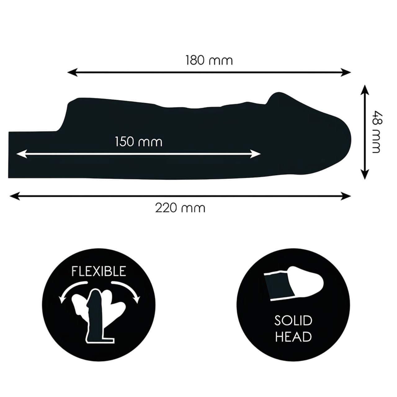 Addicted Toys - péniszköpeny heregyűrűvel - 27 cm (áttetsző)