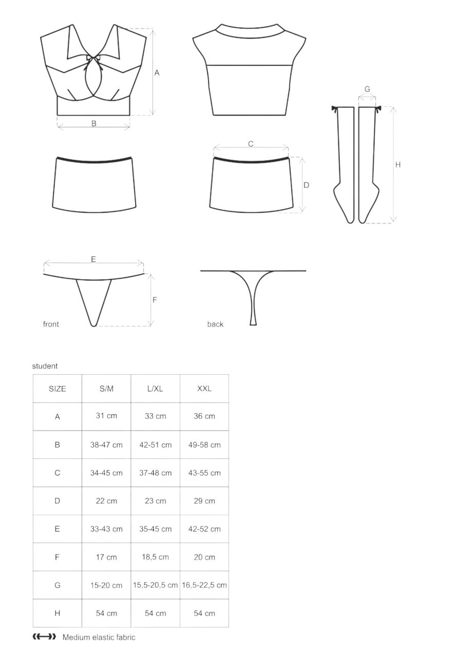 Obsessive Student - diáklány jelmez szett (5 részes) Obsessive Student - diáklány jelmez szett (5 részes)