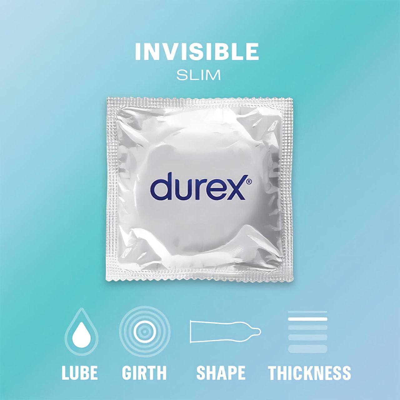 / Durex Invisible Slim - vékony óvszer (10 db)