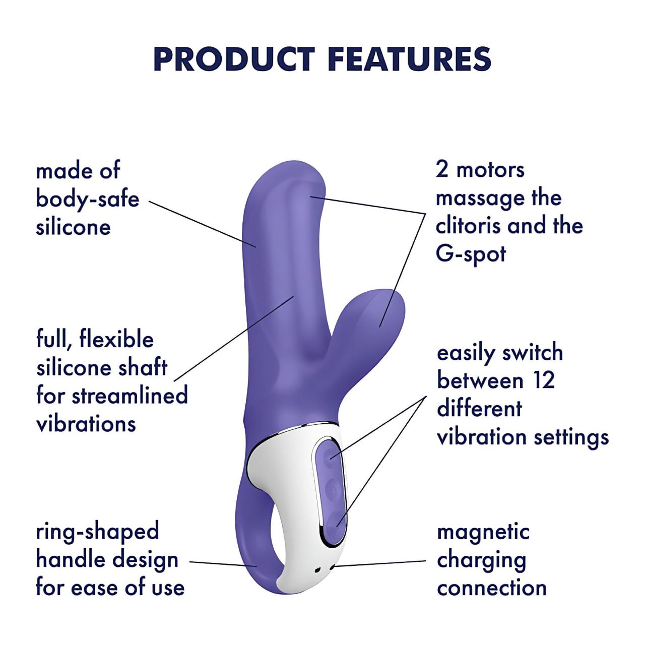 Satisfyer Magic Bunny - vízálló csiklókaros vibrátor (lila)