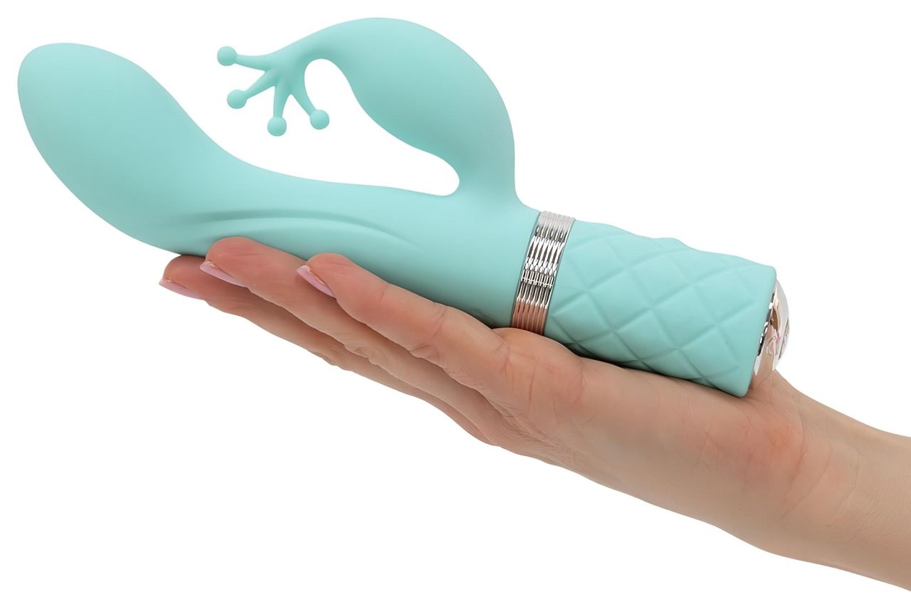 / Pillow Talk Kinky - akkus, 2 motoros G-pont vibrátor (türkiz)