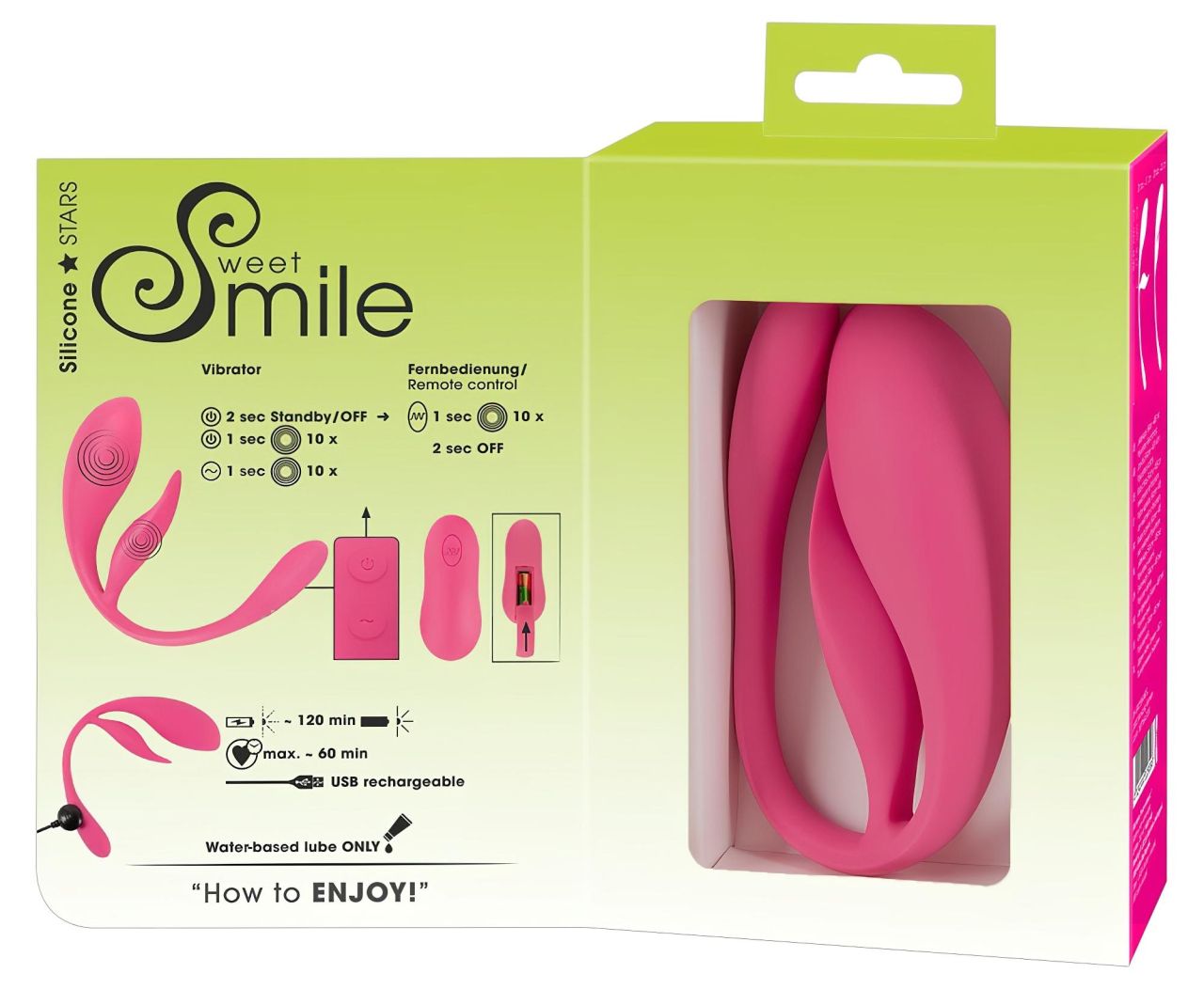 / SMILE - akkus, rádiós vibrációs tojás (pink)