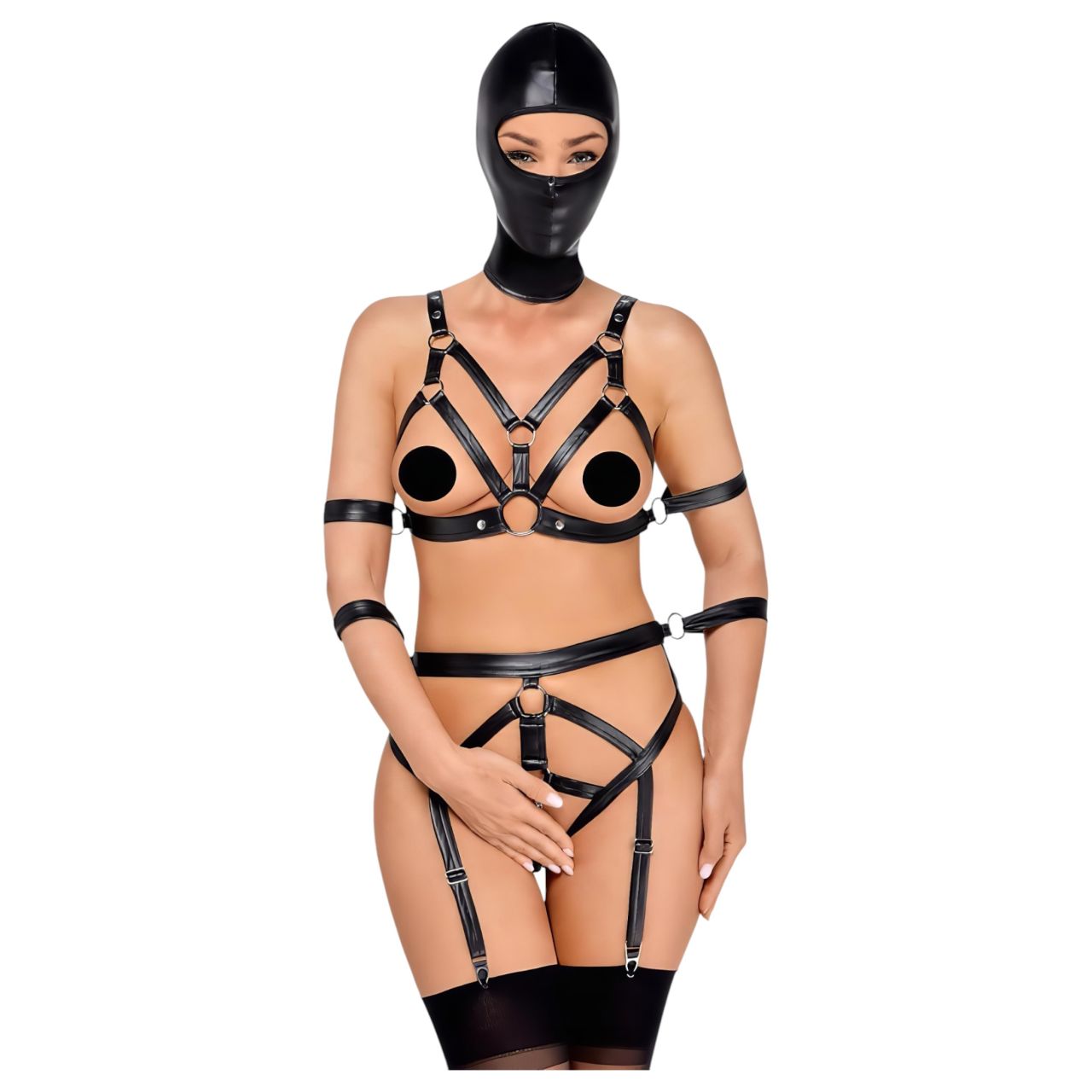 Bad Kitty - testhám szett és maszk (fekete) Bad Kitty - testhám szett és maszk (fekete)