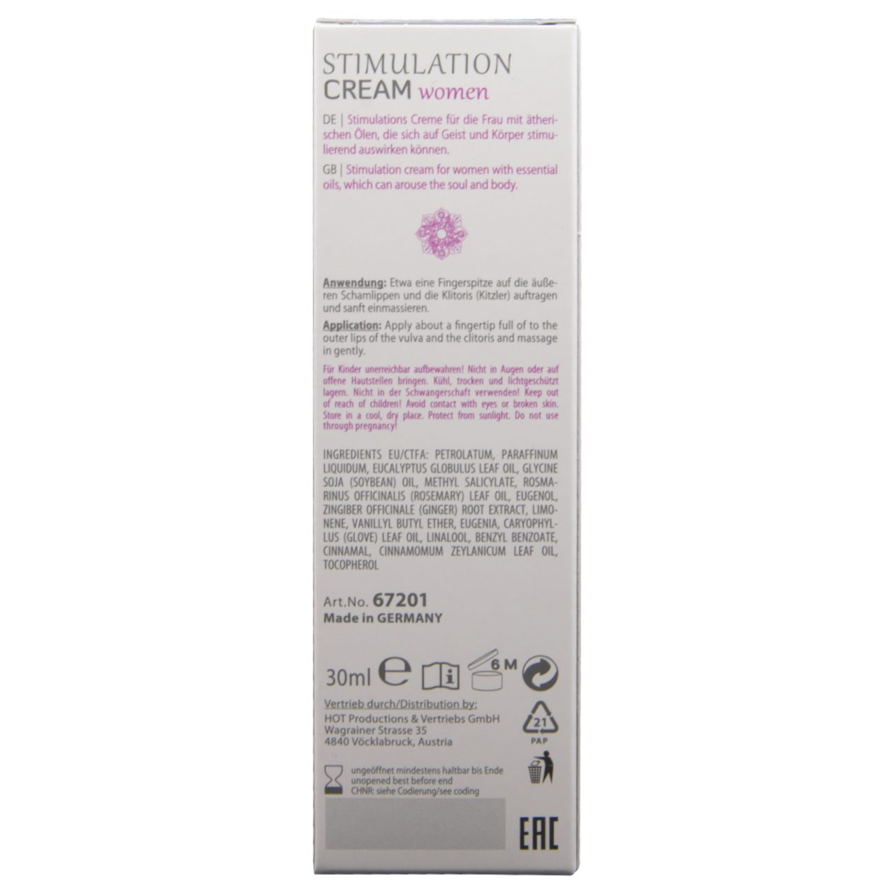 HOT Shiatsu Joyful - stimuláló krém nőknek (30 ml) HOT Shiatsu Joyful - stimuláló krém nőknek (30 ml)