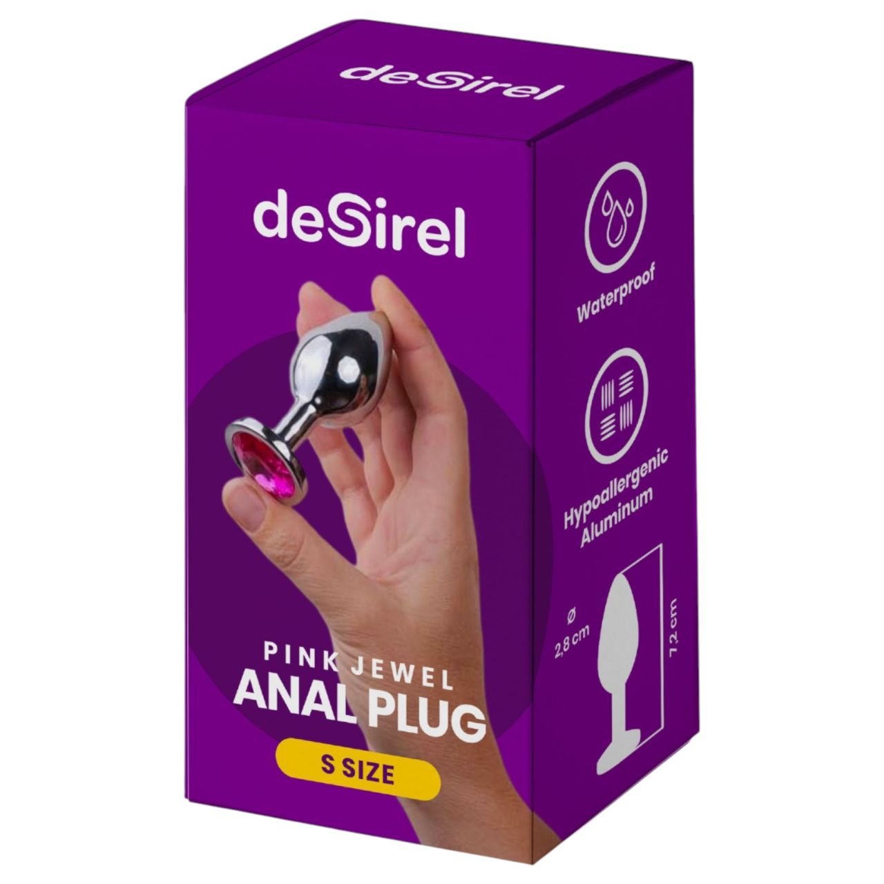 Desirel Pink Jewel S - anál plug (ezüst-pink)