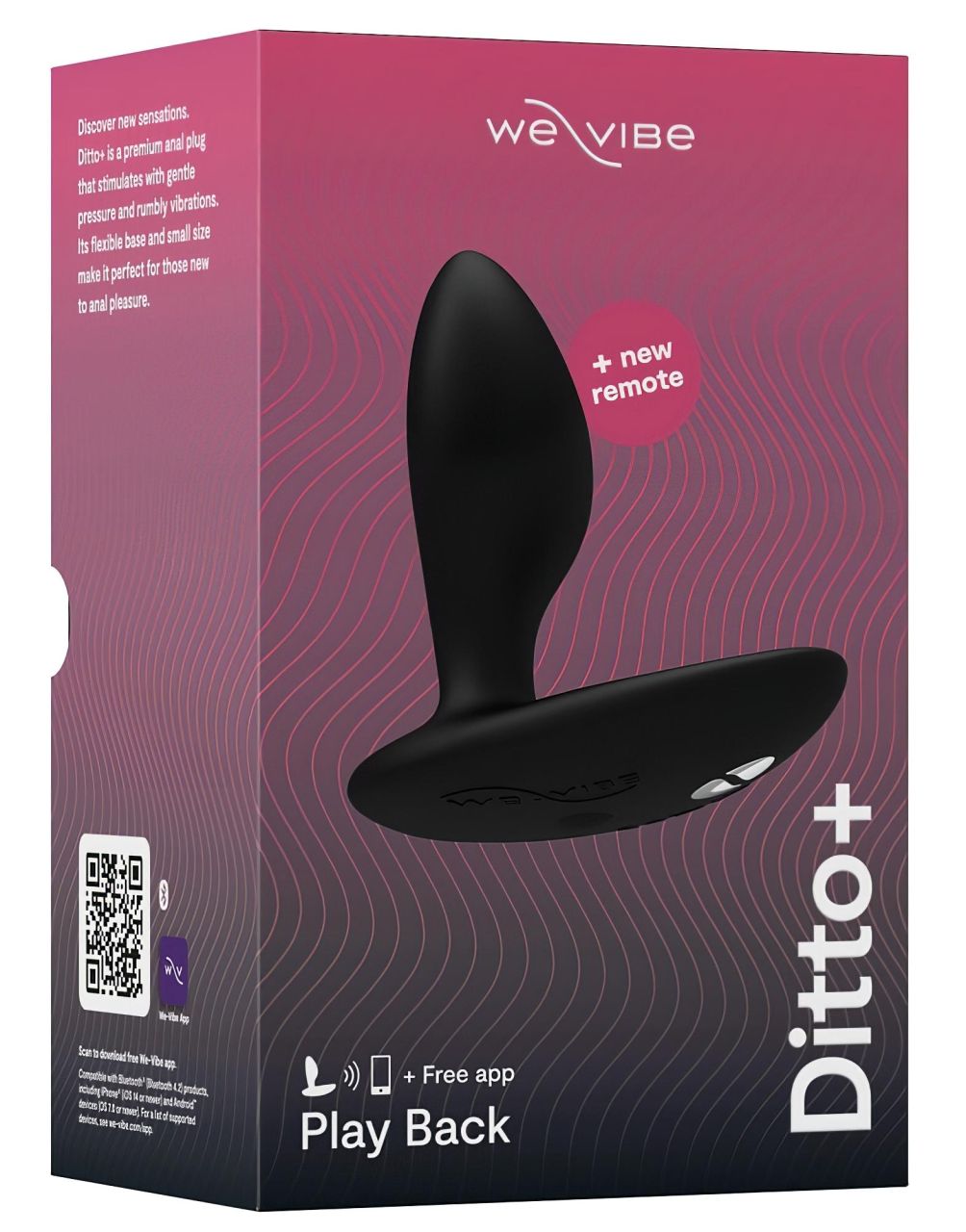 We-Vibe Ditto+ - App-vezérelt análvibrátor (fekete)