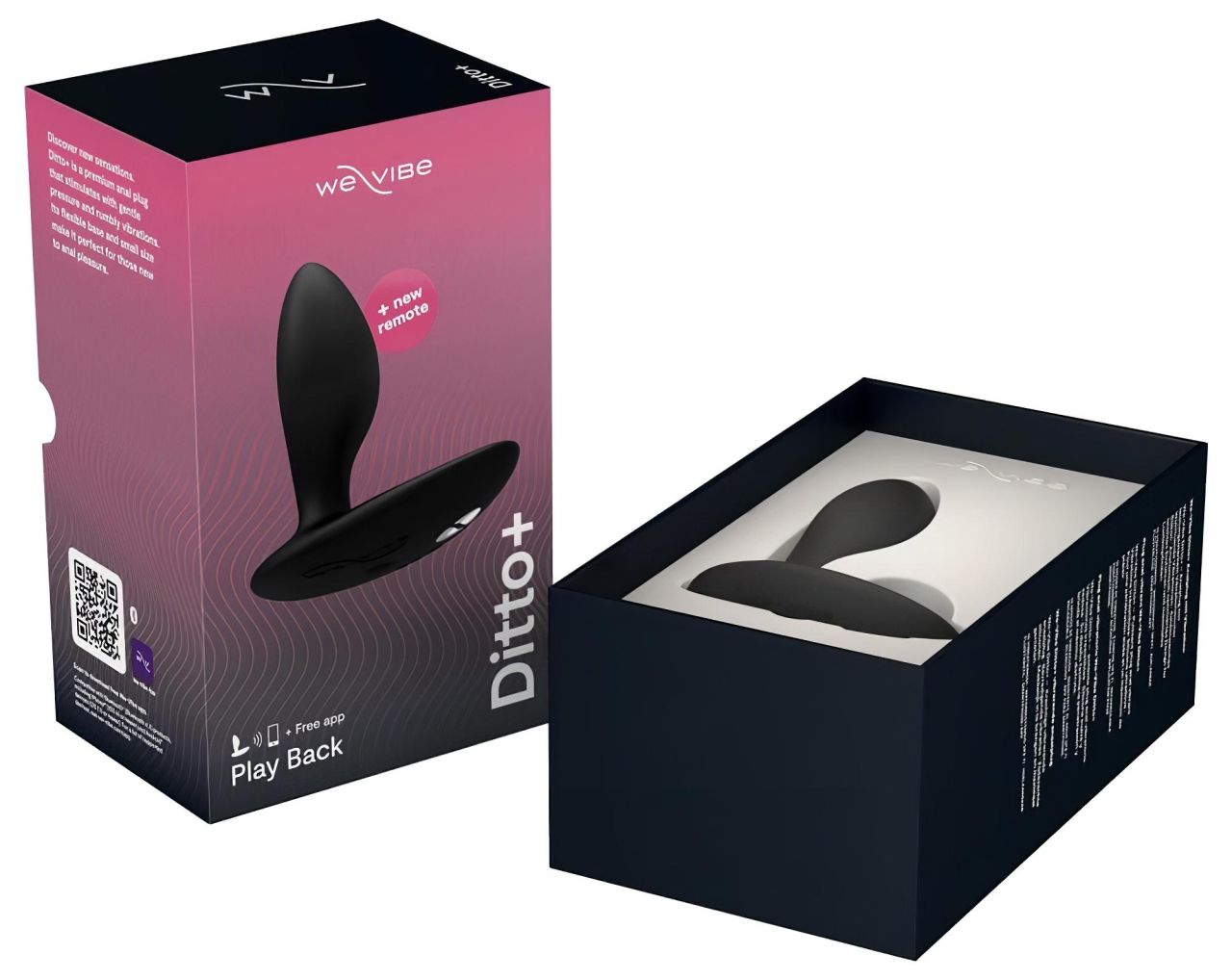 We-Vibe Ditto+ - App-vezérelt análvibrátor (fekete)