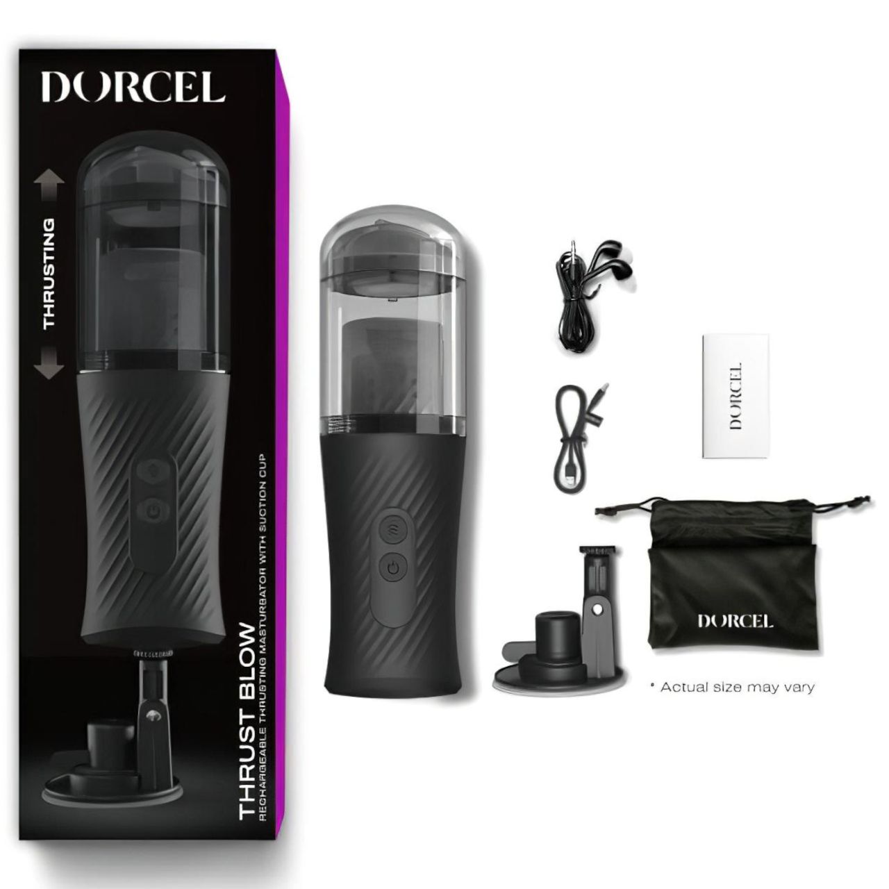 Dorcel Thrust Blow - akkus, lökő maszturbátor (fekete)