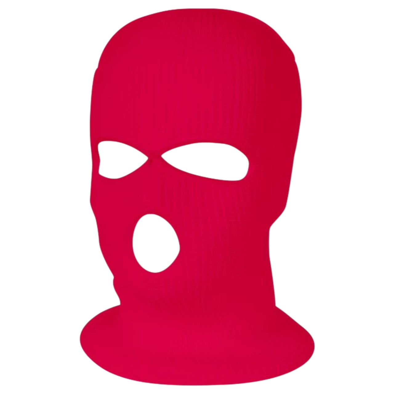 Balaclava - kötött szopóálarc 3 nyílással (sötét pink)