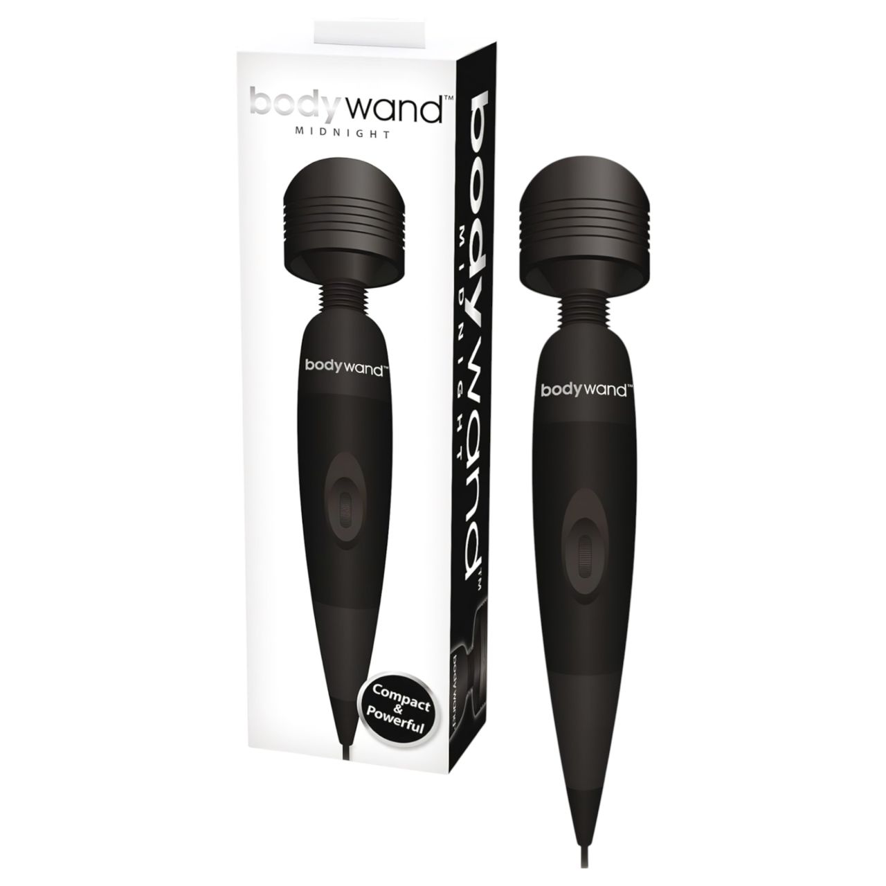 / bodywand Midnight kompakt hálózati wand-masszírozó - fekete / bodywand Midnight kompakt hálózati wand-masszírozó - fekete
