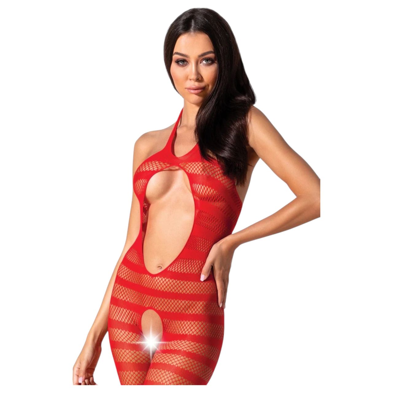 / Passion BS081 - nyakpántos capri overál - piros (S-L)