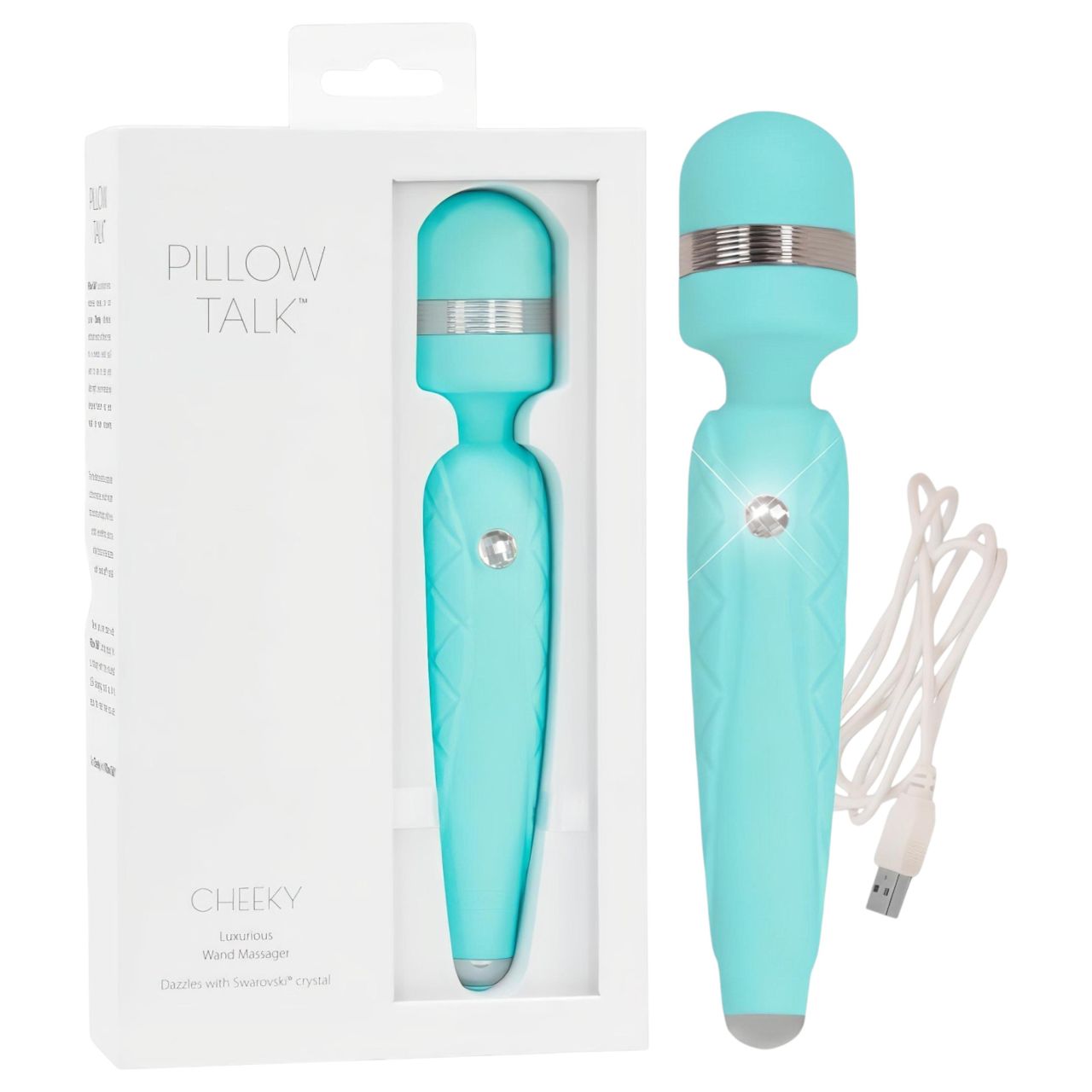 Pillow Talk Cheeky Wand - akkus masszírozó vibrátor (türkiz) Pillow Talk Cheeky Wand - akkus masszírozó vibrátor (türkiz)