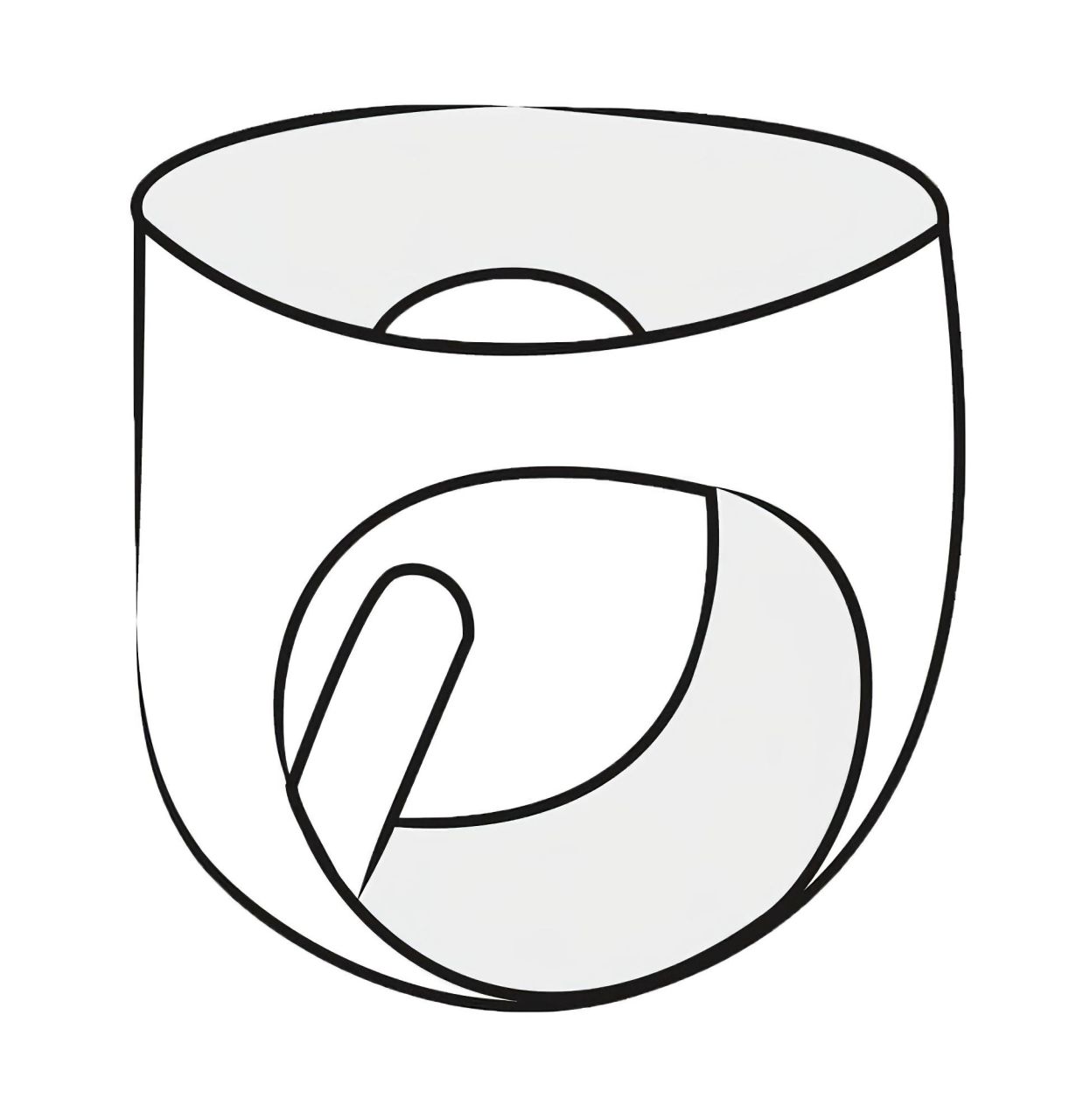 LATEX - női bugyi hüvelyóvszerrel (fekete)