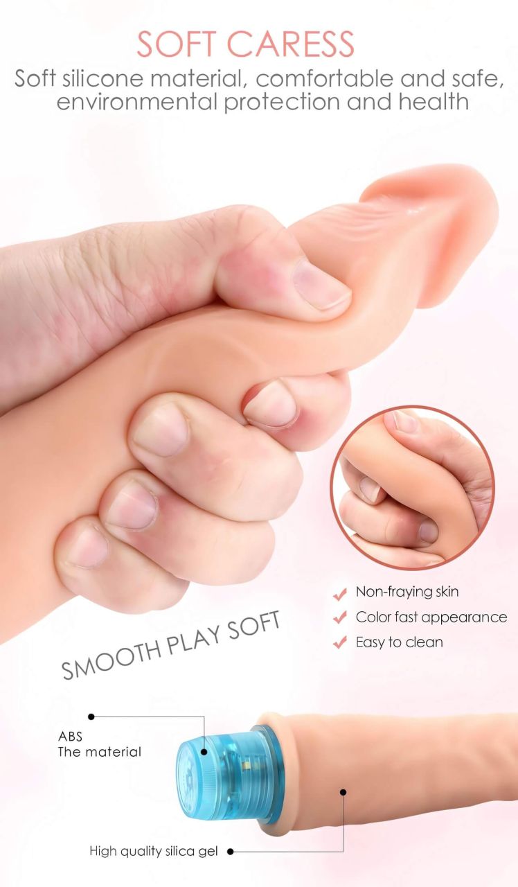 Lonely Max - élethű vibrátor (17cm) - natúr Lonely Max - élethű vibrátor (17cm) - natúr