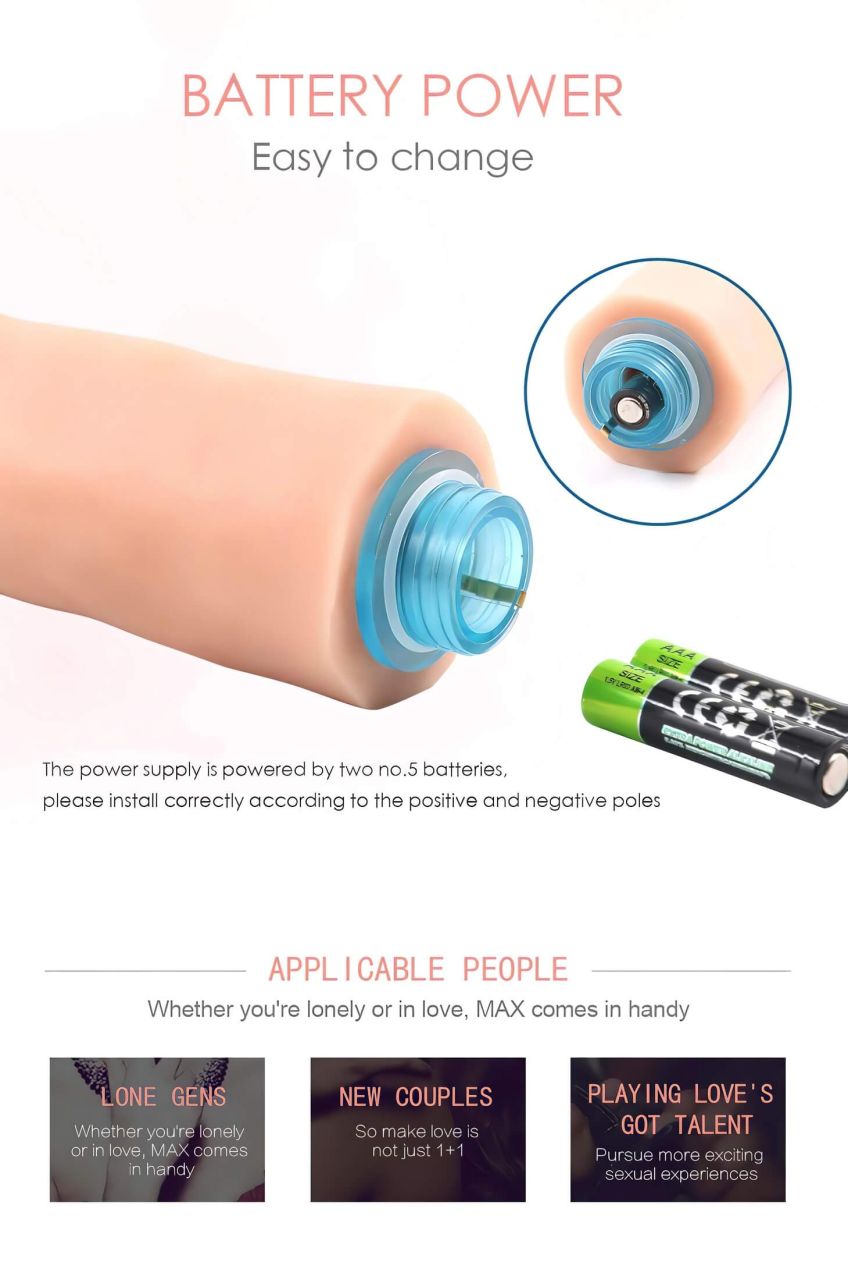 Lonely Max - élethű vibrátor (17cm) - natúr Lonely Max - élethű vibrátor (17cm) - natúr