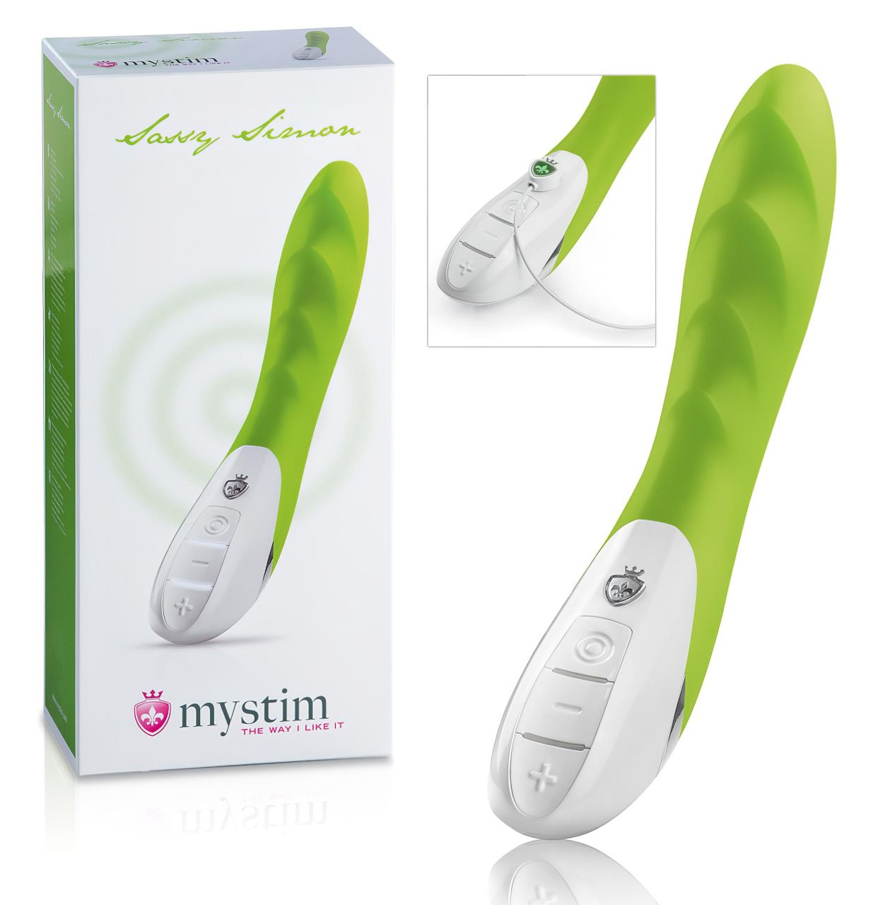 mystim Sassy Simon - 2 motoros vibrátor (zöld) mystim Sassy Simon - 2 motoros vibrátor (zöld)