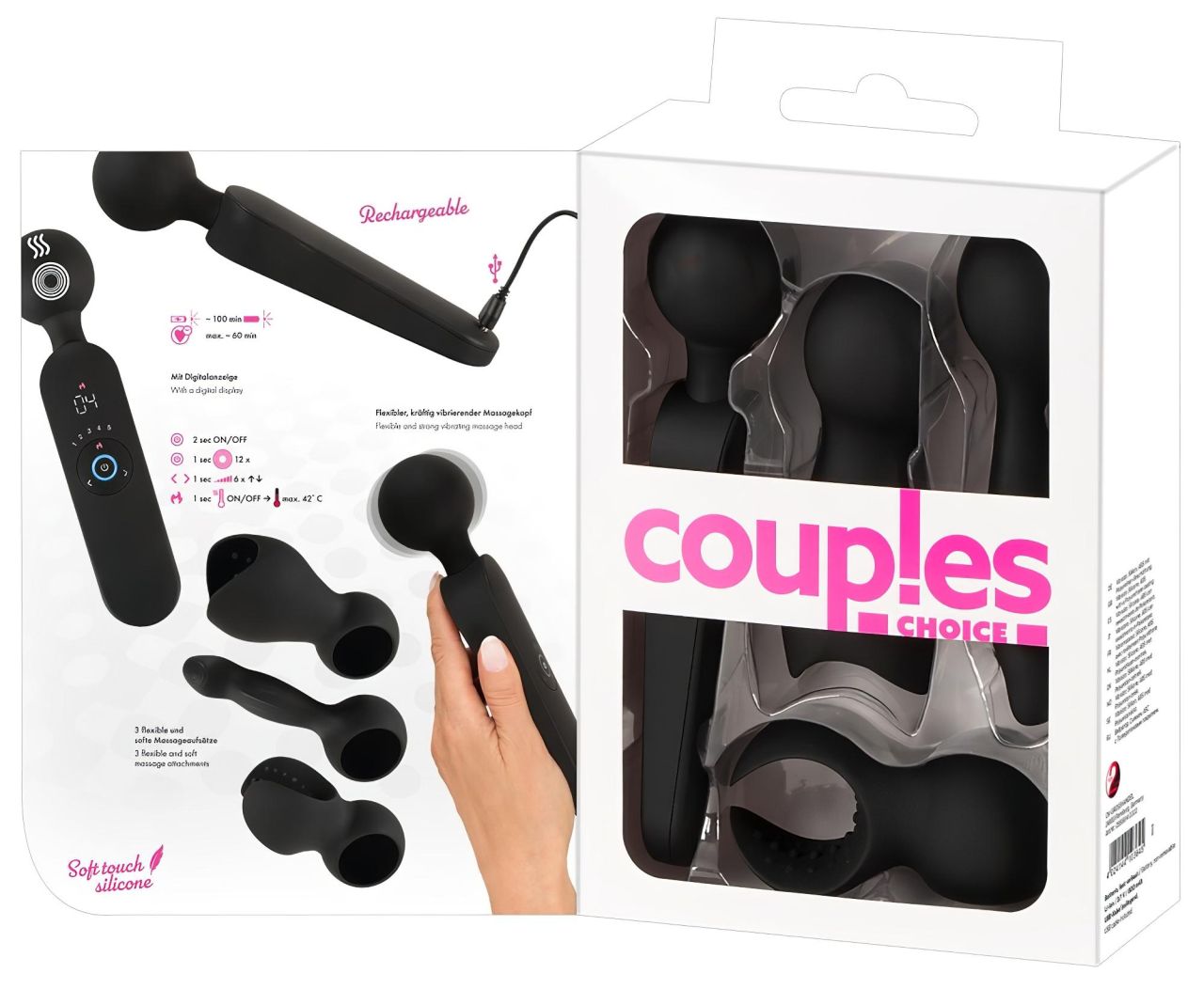 Couples Choice - akkus, melegítő wand masszírozó vibrátor (fekete) Couples Choice - akkus, melegítő wand masszírozó vibrátor (fekete)