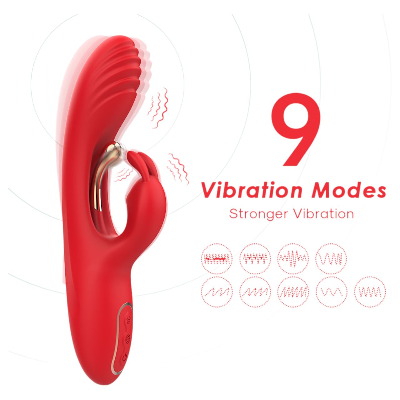 Bestoy - G-pont és csiklóizgató vibrátor (piros)