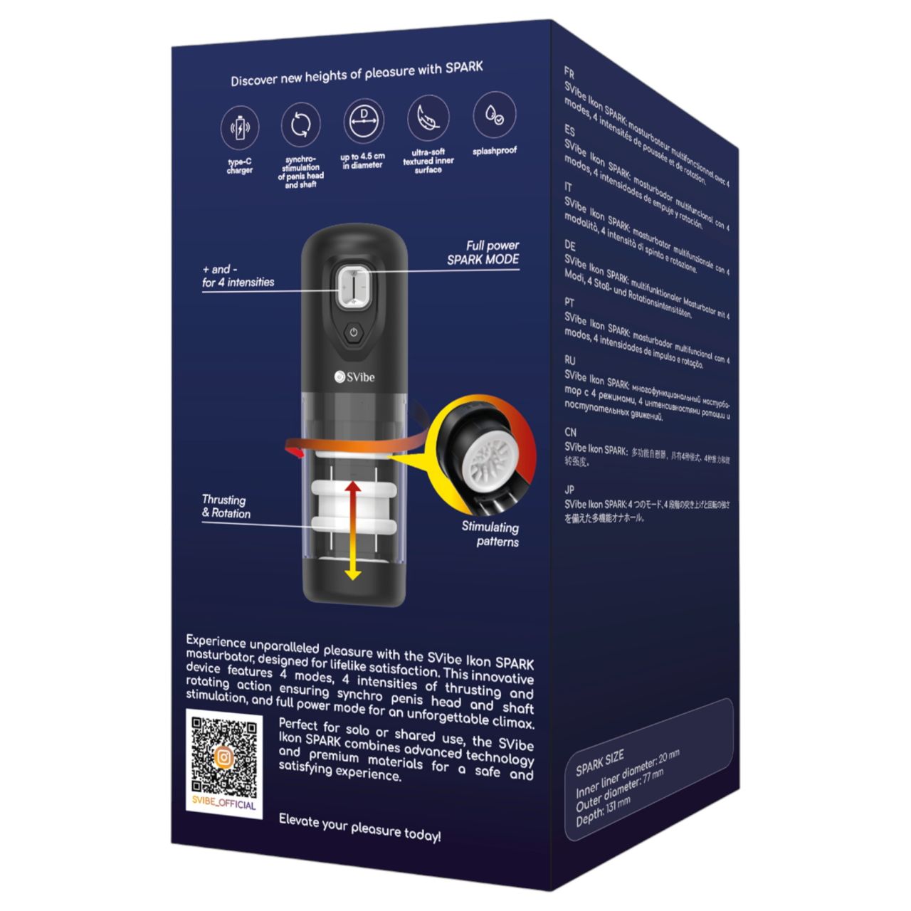 Snail Vibe Ikon Spark - automata maszturbátor (fekete)