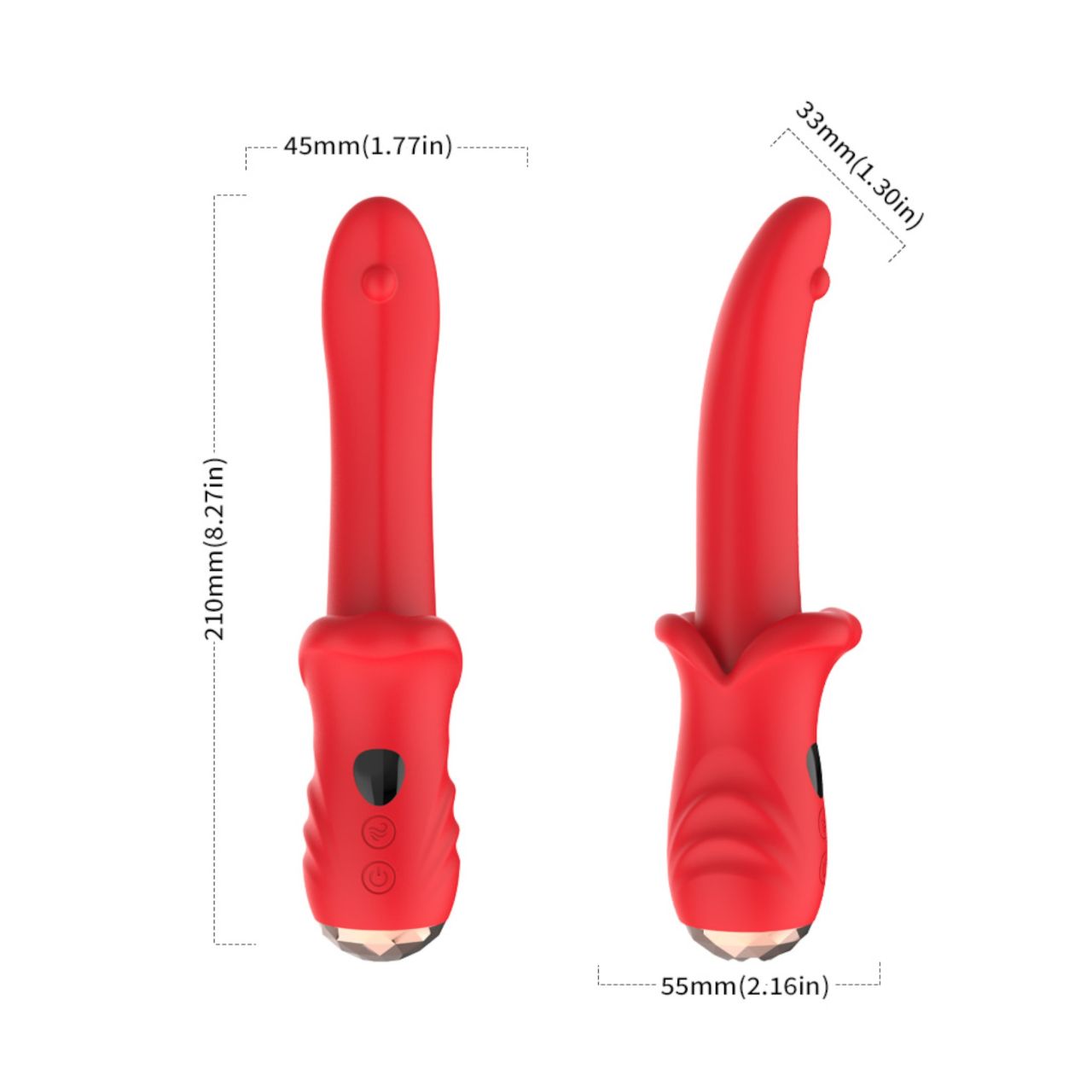 Bestoy - vízálló G-pont vibrátor (piros)