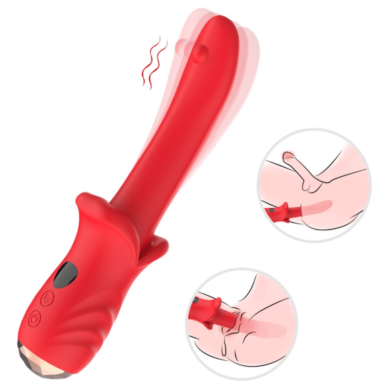 Bestoy - vízálló G-pont vibrátor (piros)