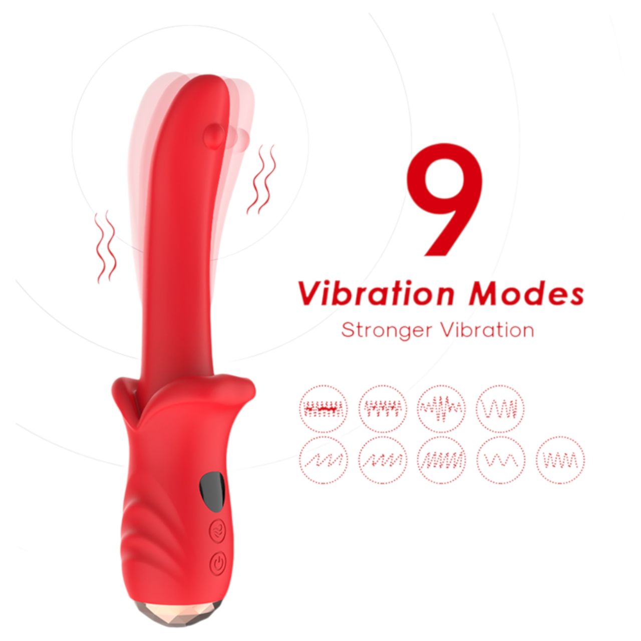 Bestoy - vízálló G-pont vibrátor (piros)