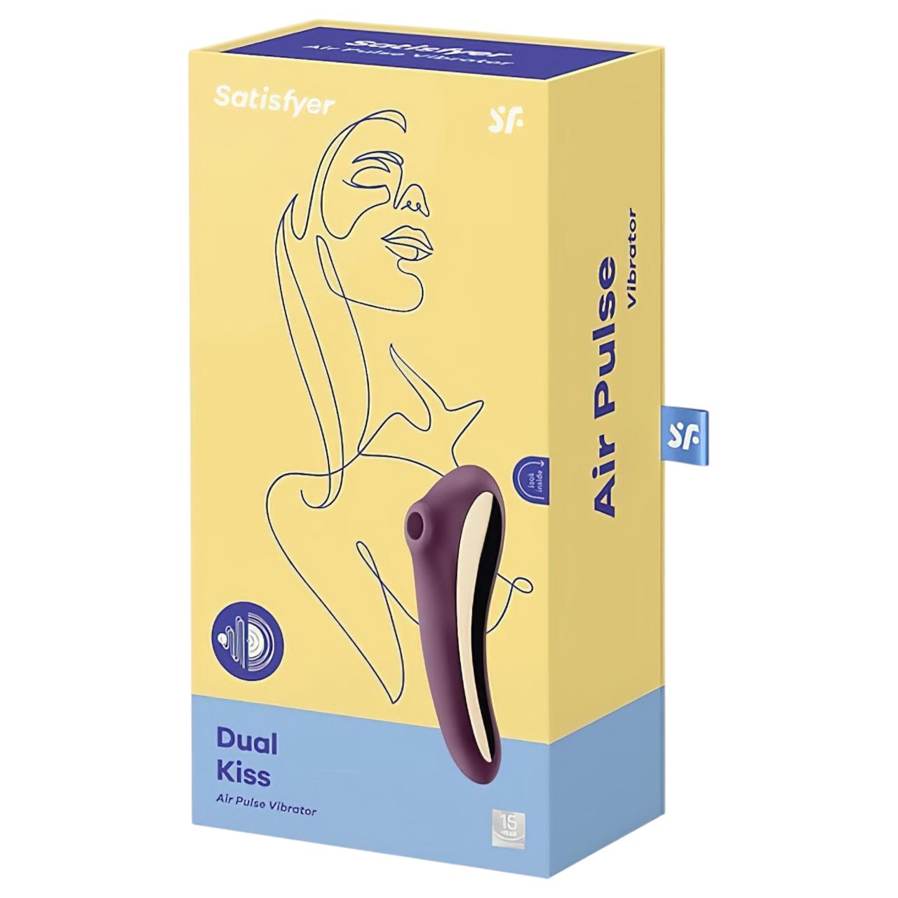 Satisfyer Dual Kiss - 2in1, hüvelyi és csikló vibrátor (lila)