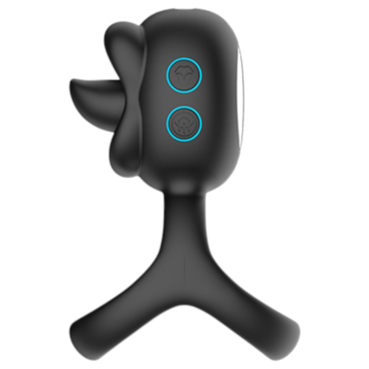 Biu-Biu - péniszgyűrű és nyaló csiklóvibrátor (fekete)