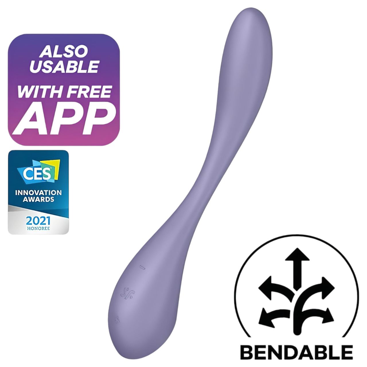 Satisfyer G-spot Flex 5 – App-vezérelt G-pont vibrátor (lila) Satisfyer G-spot Flex 5 – App-vezérelt G-pont vibrátor (lila)