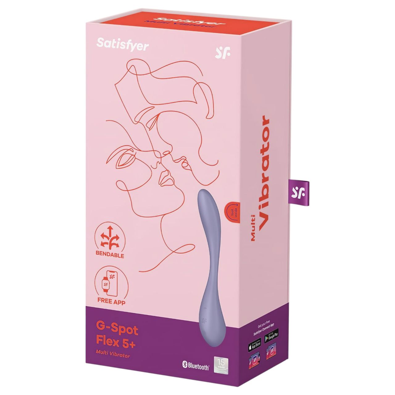 Satisfyer G-spot Flex 5 – App-vezérelt G-pont vibrátor (lila) Satisfyer G-spot Flex 5 – App-vezérelt G-pont vibrátor (lila)