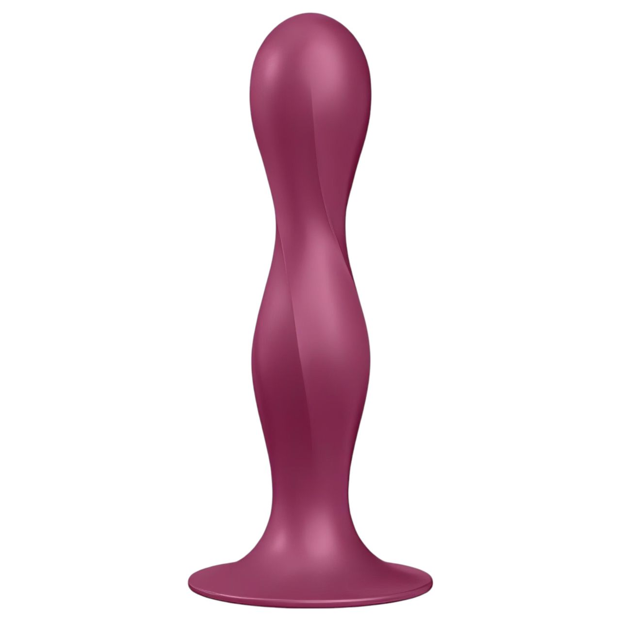 Satisfyer Double Ball-R - tapadókorongos súlyozott dildó (piros)