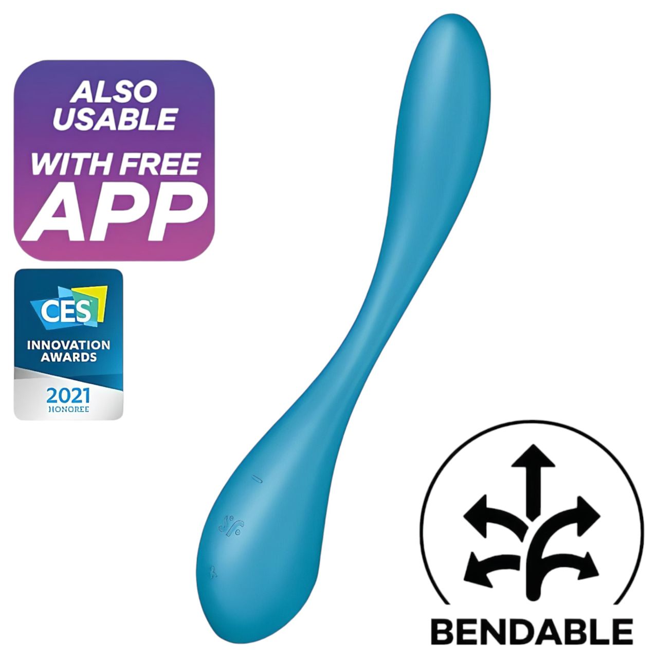 Satisfyer G-spot Flex 5 - App-vezérelt G-pont vibrátor (zöld)