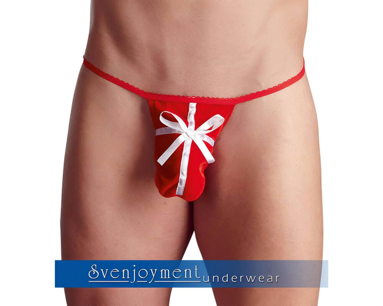 Ajándék karácsonyi tanga férfiaknak - piros (S-L) Ajándék karácsonyi tanga férfiaknak - piros (S-L)