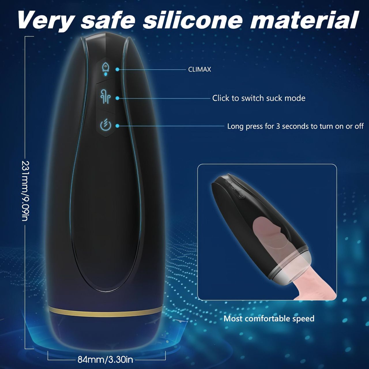 Sex HD Hawk - akkus, rezgő-szívó maszturbátor (fekete-fehér) Sex HD Hawk - akkus, rezgő-szívó maszturbátor (fekete-fehér)