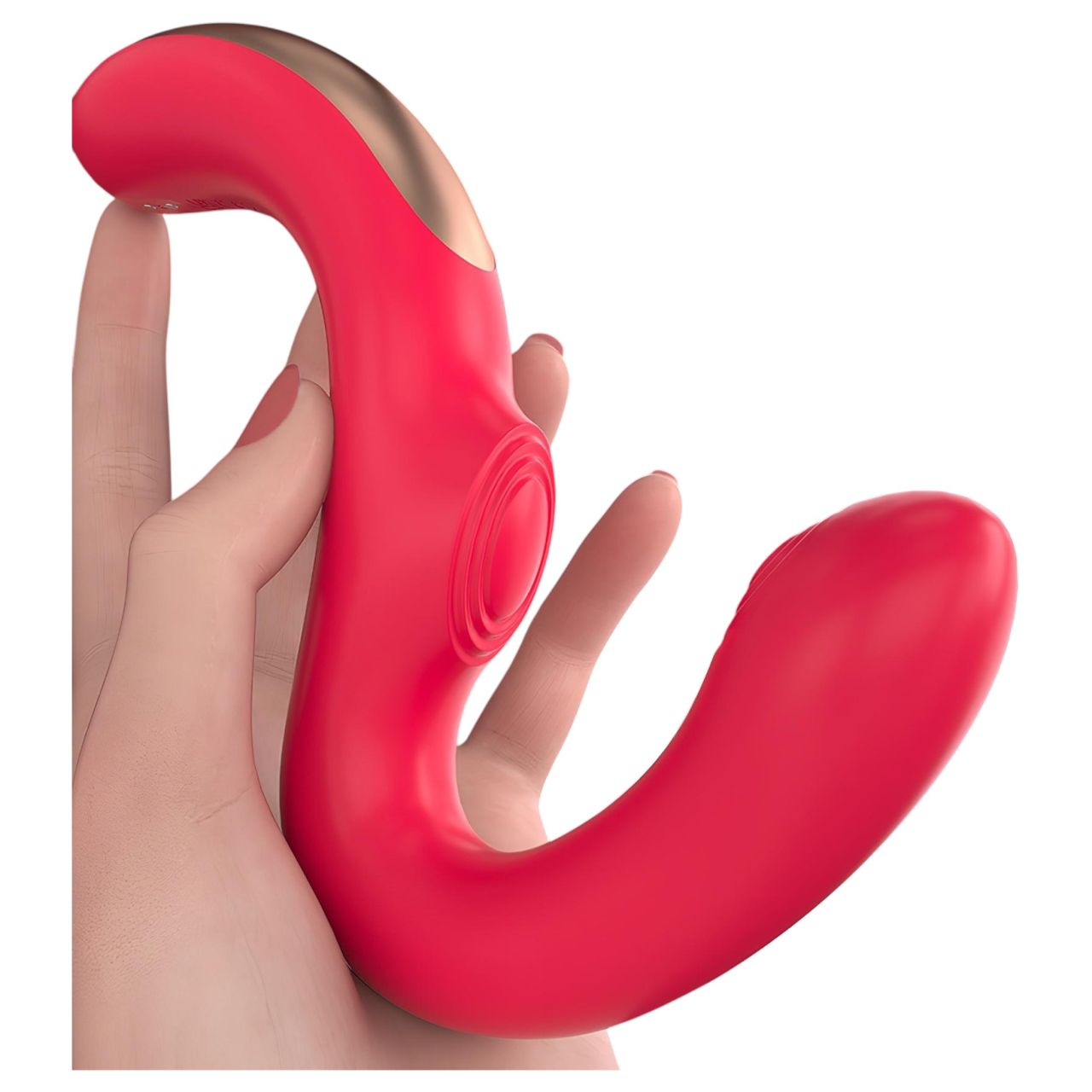 SEX HD Genie - G-pont és csiklóvibrátor (piros)