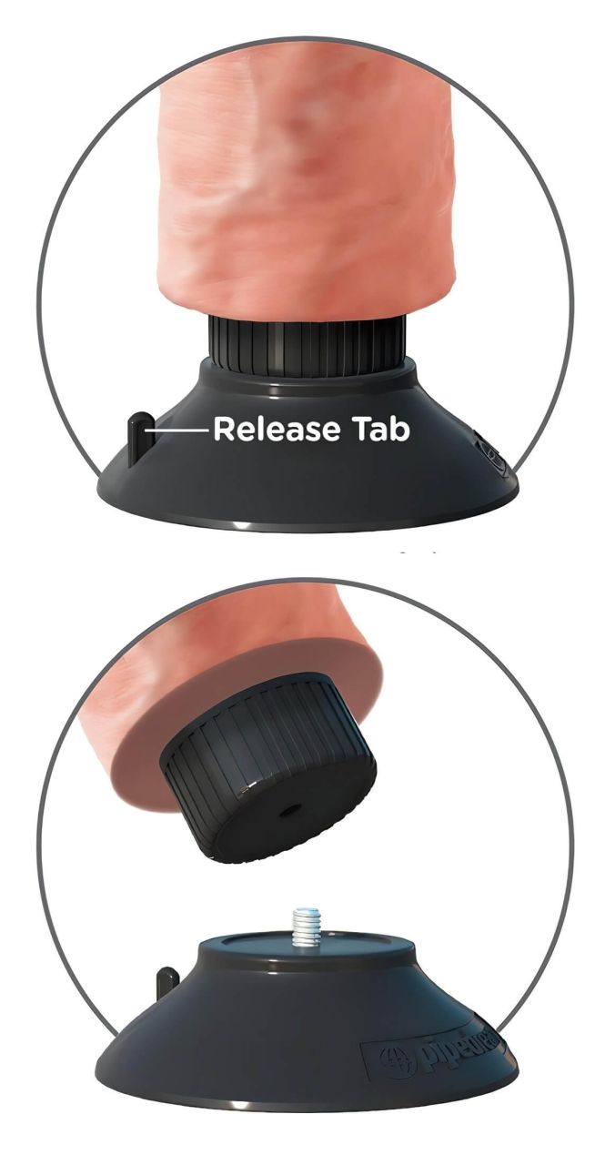 King Cock 9 - hajlítható, tapadókorongos vibrátor (26cm) - natúr King Cock 9 - hajlítható, tapadókorongos vibrátor (26cm) - natúr