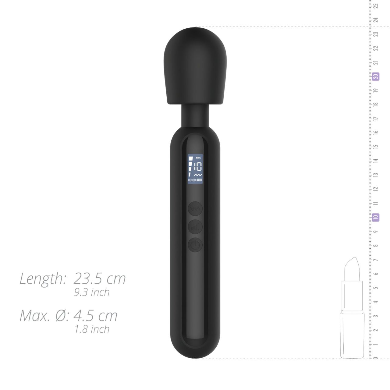 BLAQ - digitális masszírozó vibrátor (fekete) BLAQ - digitális masszírozó vibrátor (fekete)