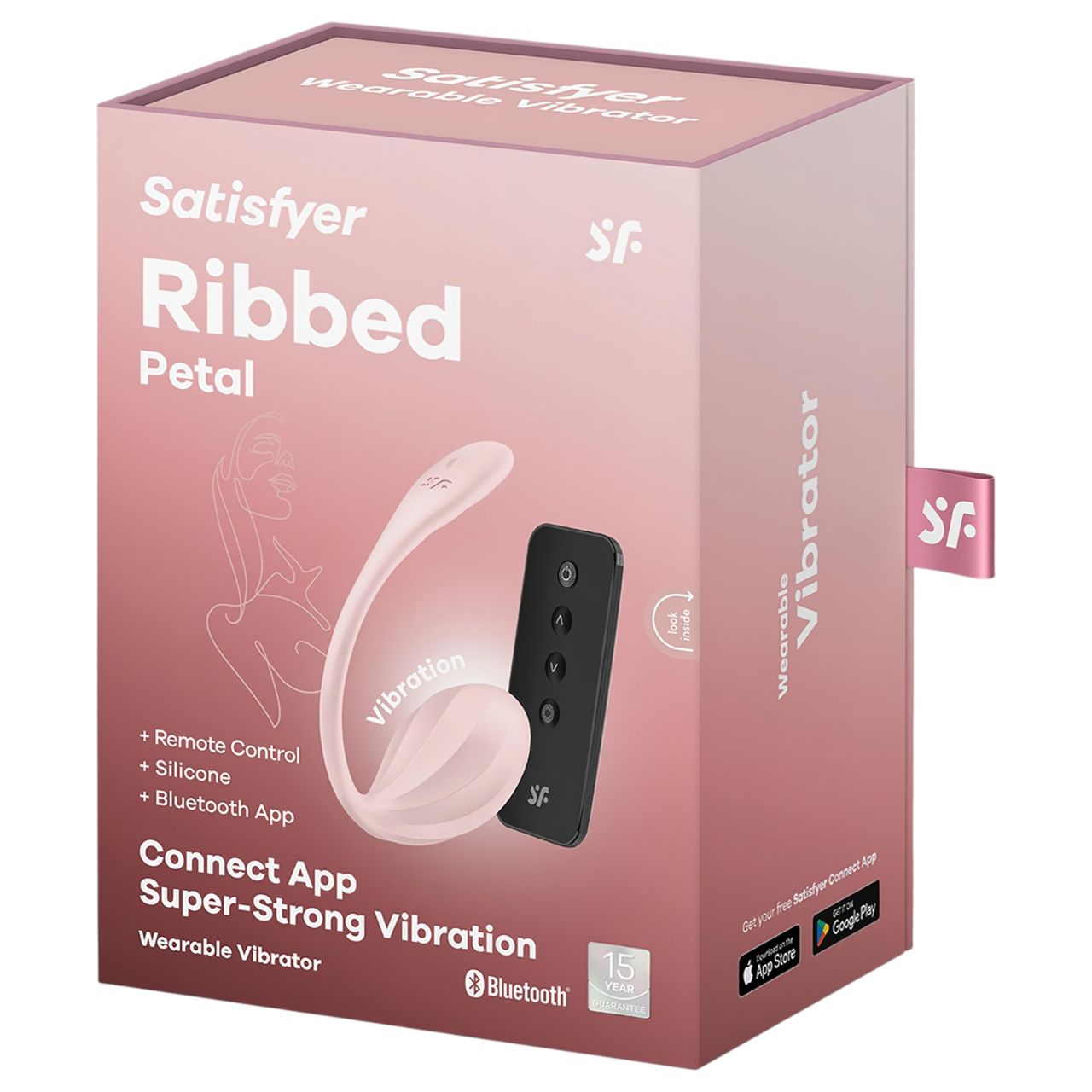 Satisfyer Ribbed Petal - rádiós vibrációs tojás (pink) Satisfyer Ribbed Petal - rádiós vibrációs tojás (pink)