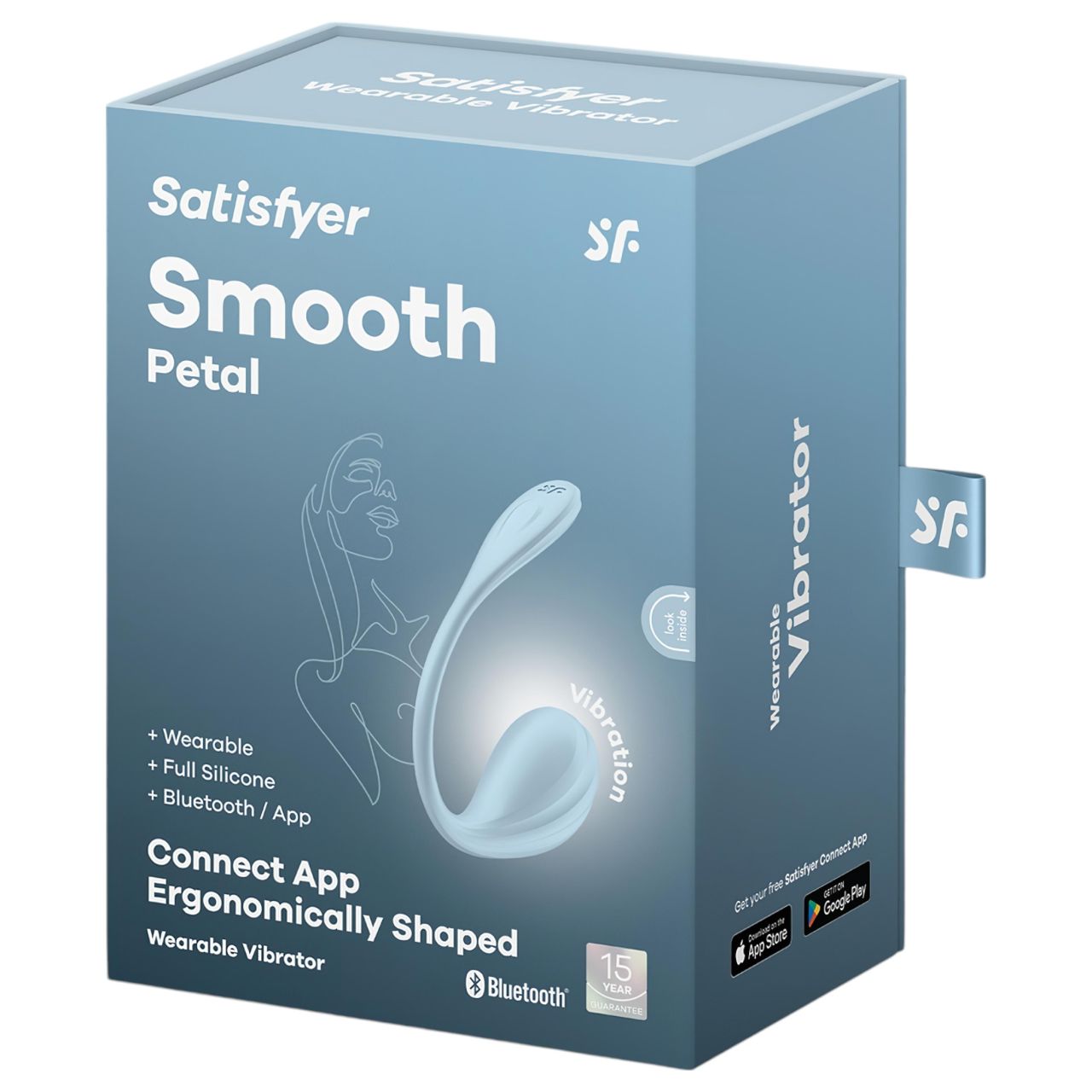 Satisfyer Smooth Petal – App-vezérelt vibrációs tojás (kék) Satisfyer Smooth Petal – App-vezérelt vibrációs tojás (kék)