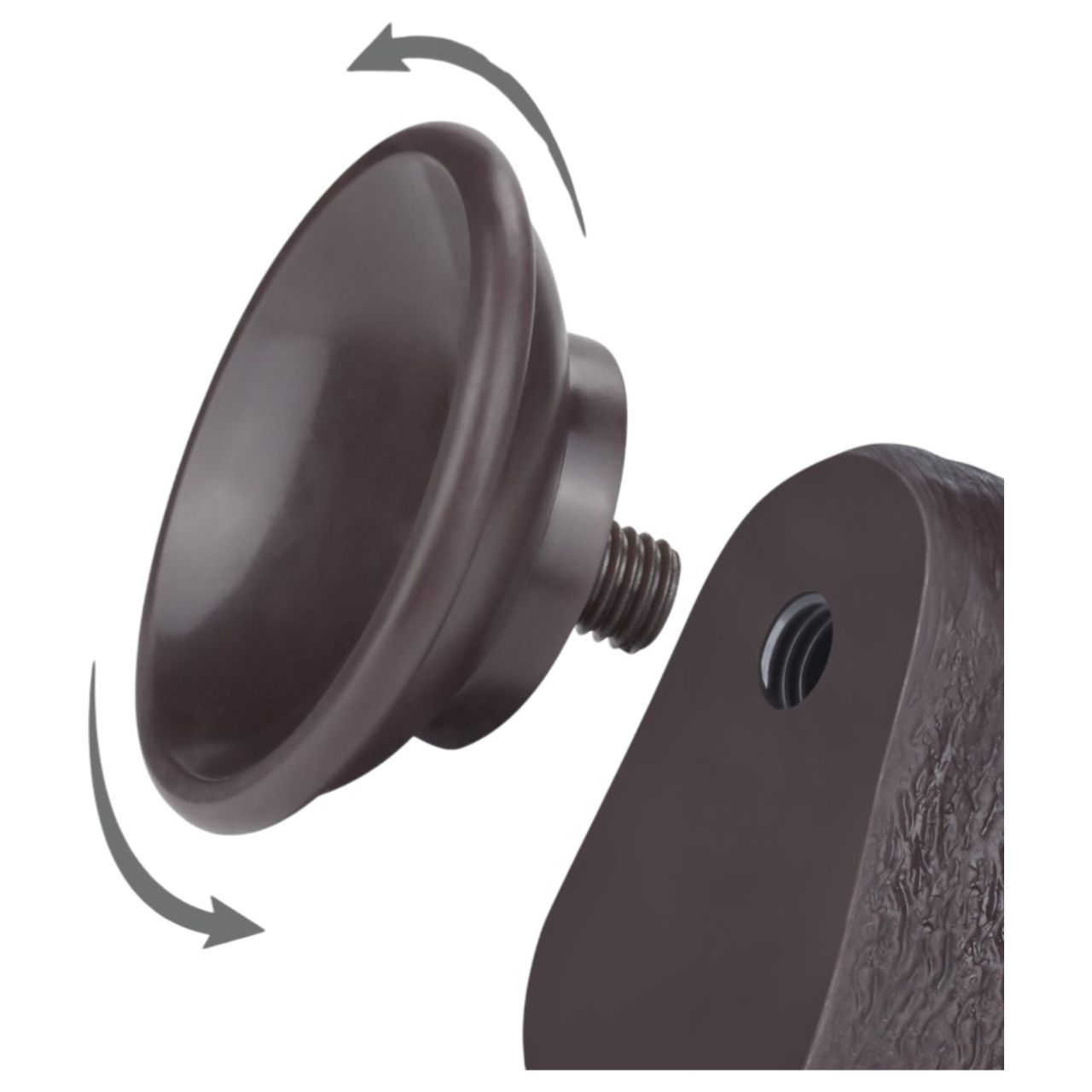 Lovetoy Sliding-Skin - tapadókorongos kétrétegű dildó - 20,8cm (barna)