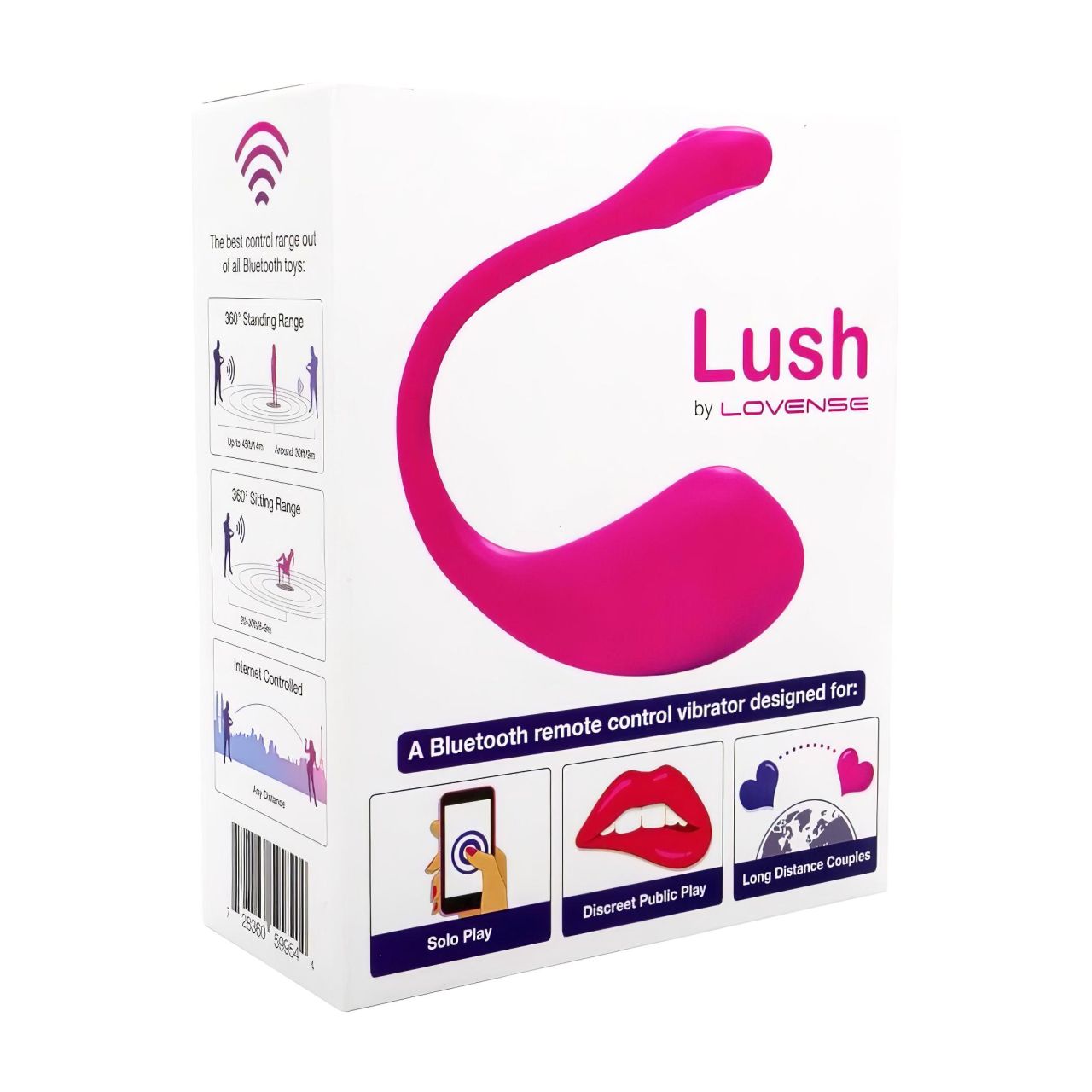 Lovense Lush 2 - hordható App-vezérelt vibrációs tojás (pink)