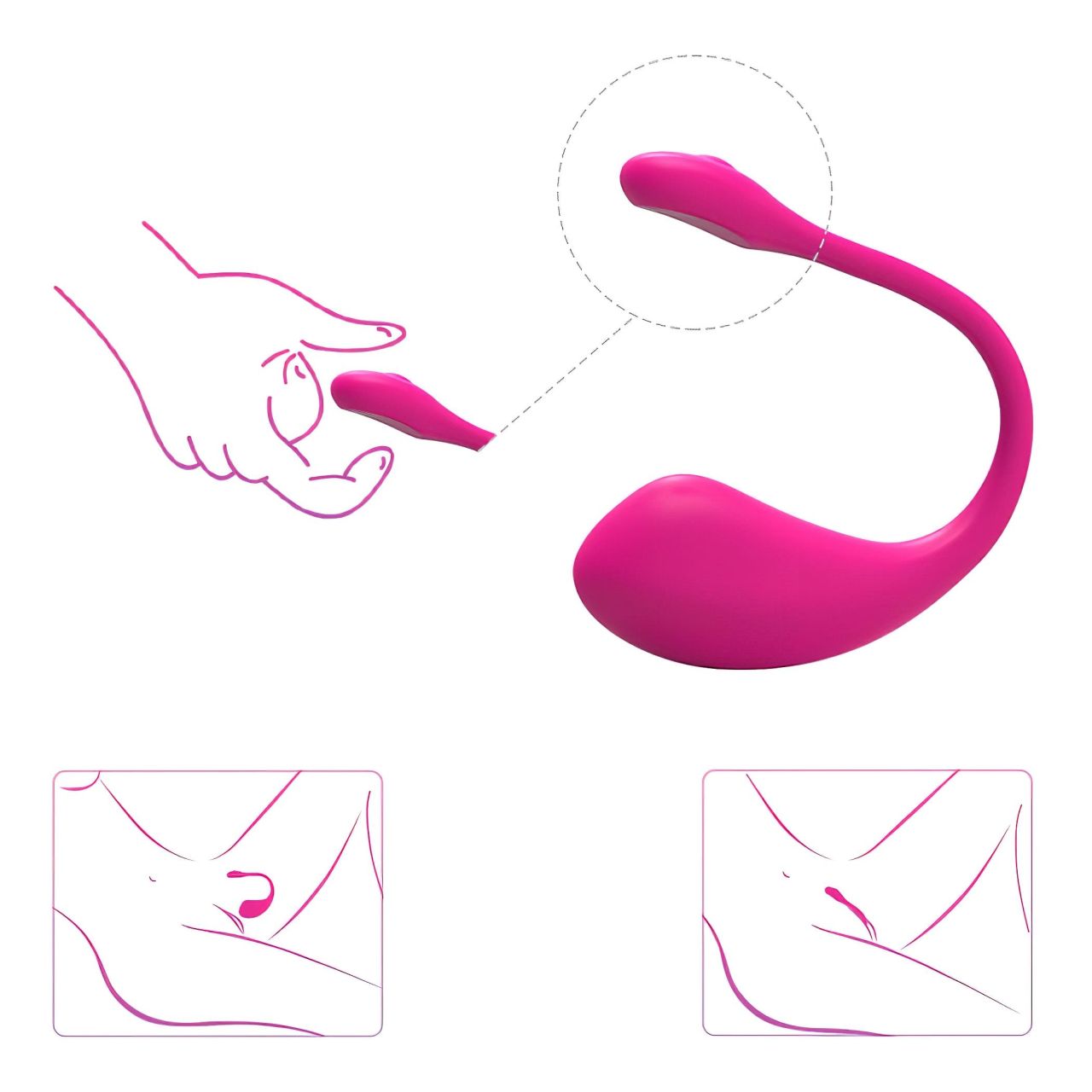 Lovense Lush 2 - hordható App-vezérelt vibrációs tojás (pink)