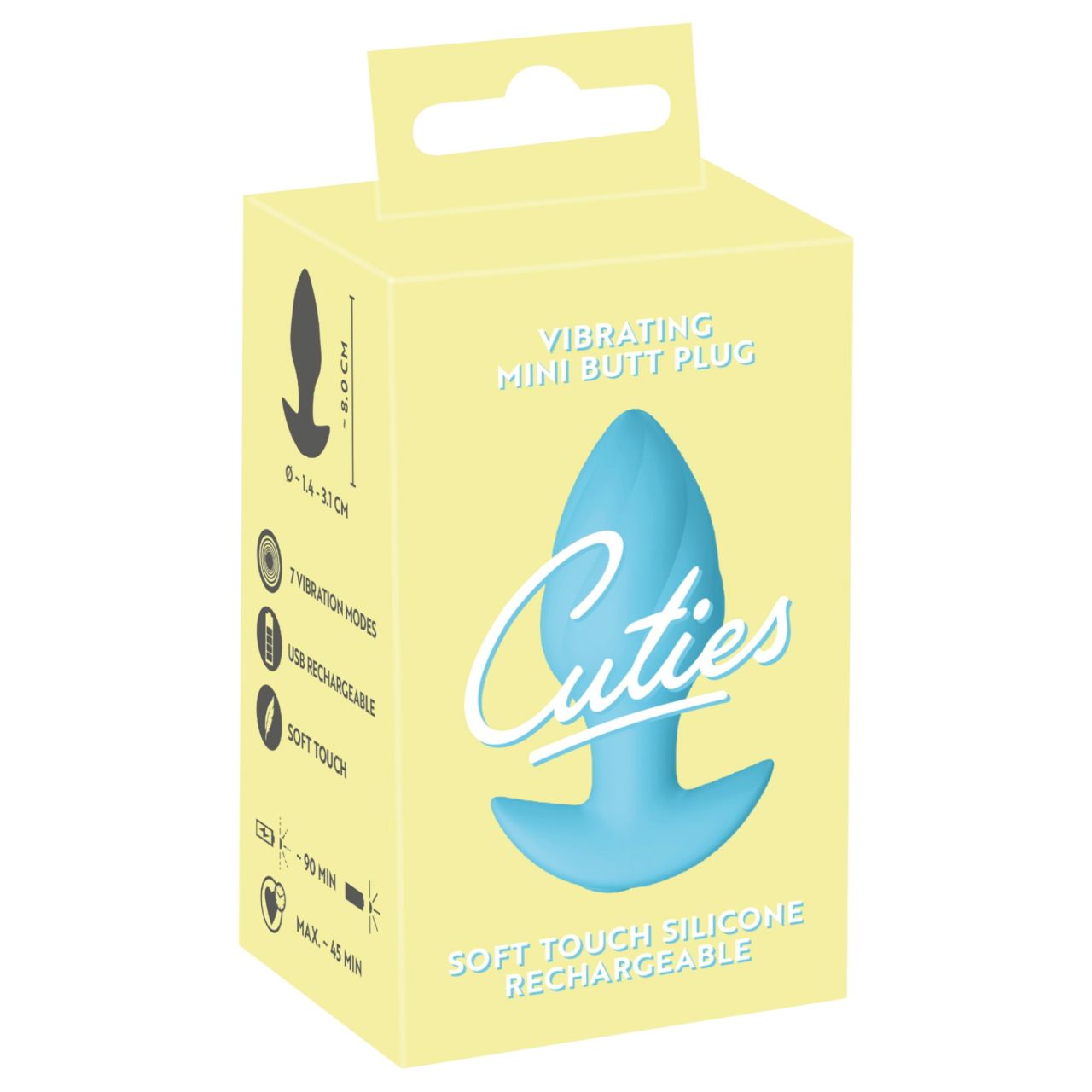 Cuties Mini - vibrációs anál plug (kék)