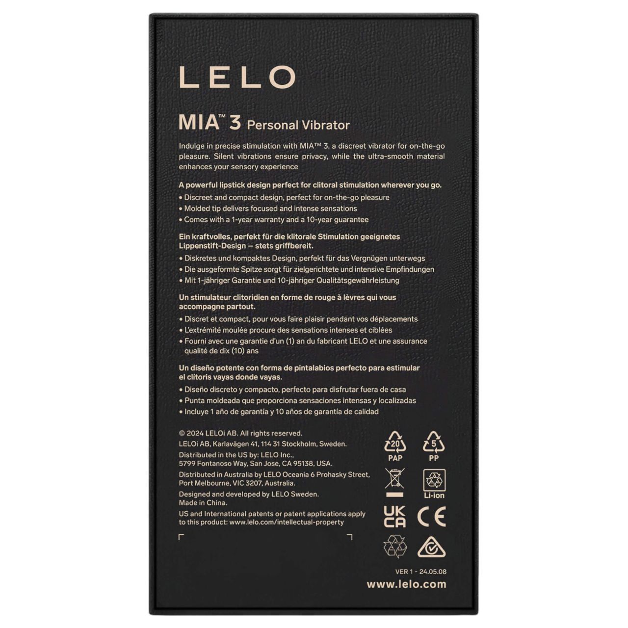 LELO Mia 3 - utazó rúzs vibrátor (lila) LELO Mia 3 - utazó rúzs vibrátor (lila)